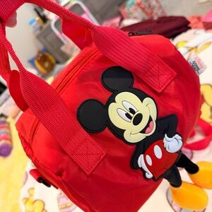 Disney Zara Red Mickey Mouse Duffle Bag